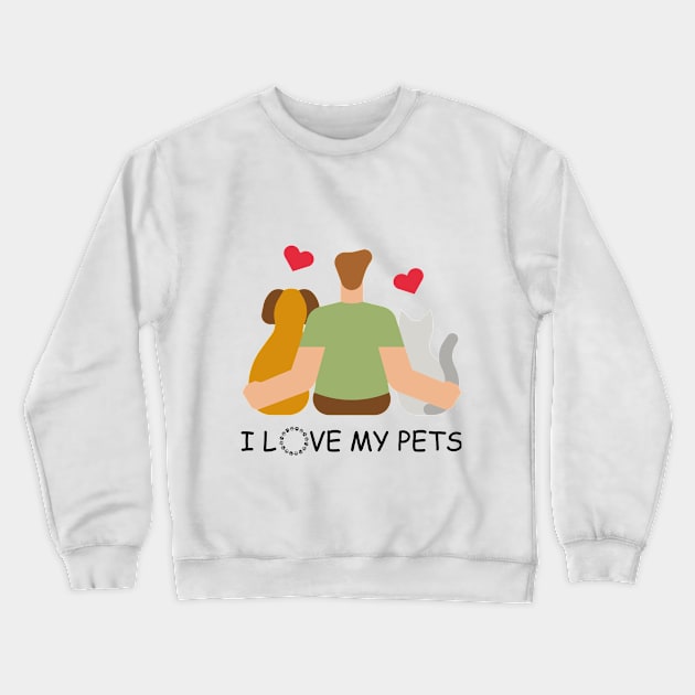 Pet Lovers Crewneck Sweatshirt by babybluee